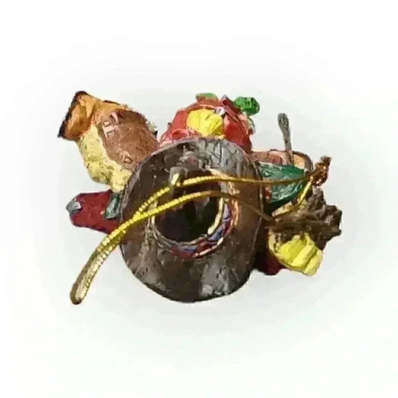 Southwestern Christmas Ornament Kitsch Cowboy Bull Riding Red Chili Pepper Lasso - Picture 6 of 6